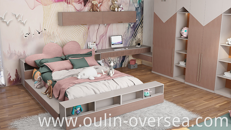 Children Bedroom Customization Desk and Wardrobes